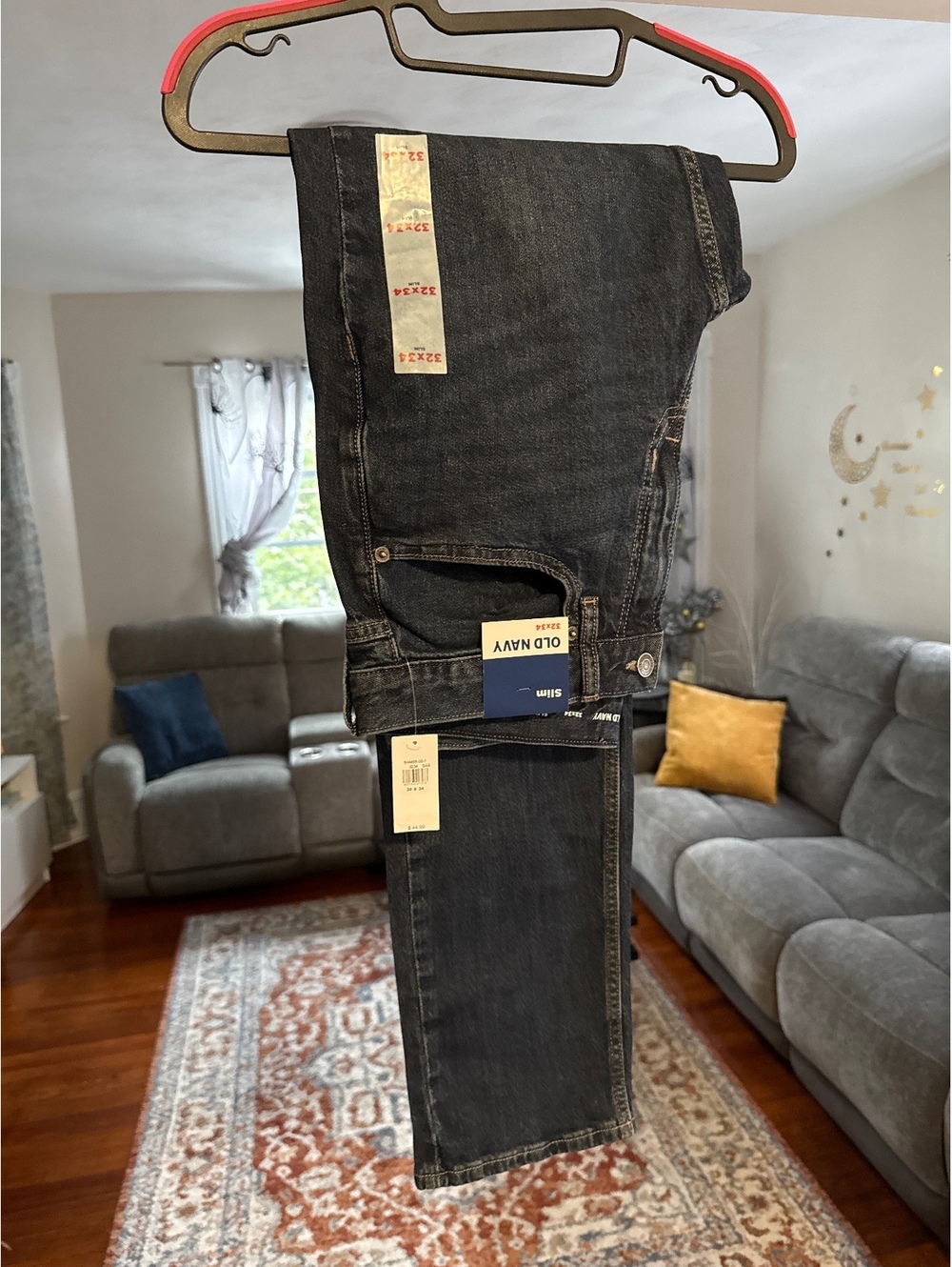 Old Navy Men's Navy Blue Slim Fit Jeans Size 32x34 New with Tags